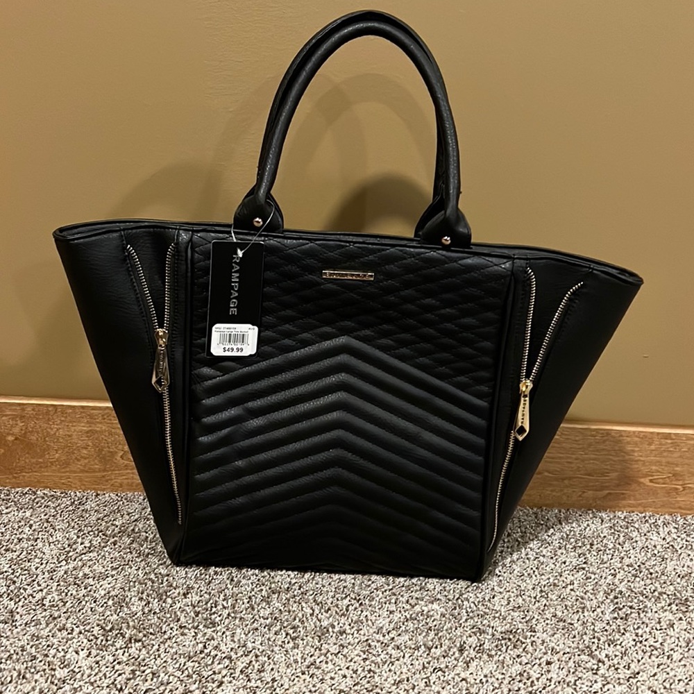 Rampage Large Tote Bucket Purse